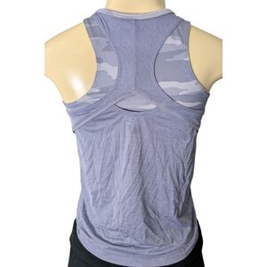 Athleta Girl Layered Cami Tank Top Breathable Mesh Dusty Purple Camouflage Large